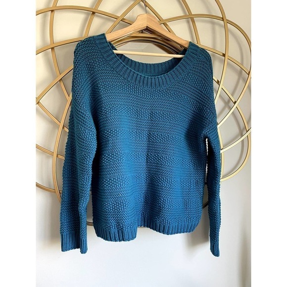LOFT Knit Sweater Blue Size Medium - Picture 1 of 4